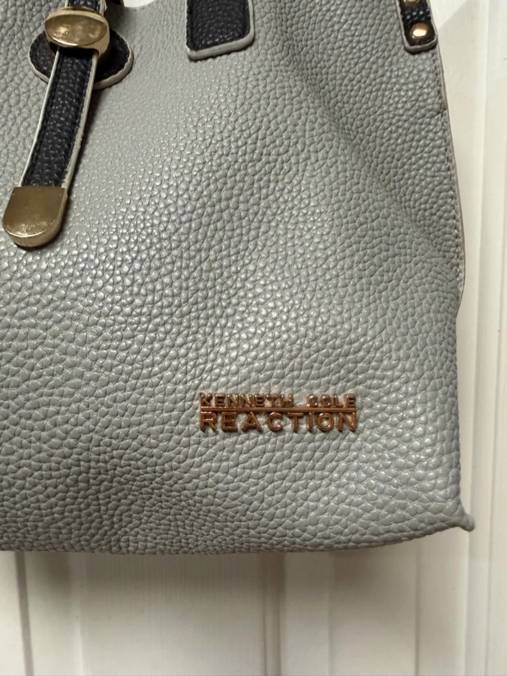 Kenneth Cole Reaction pebbled faux leather tote bag